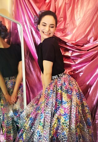 RAINBOW PEACOCK TULLE SKIRT WITH MULTI DESIGN USE