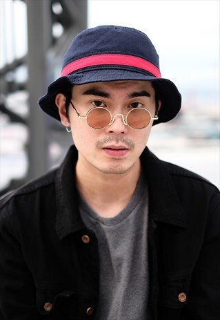 RETRO ROUND SUNGLASSES - BROWN LENSES