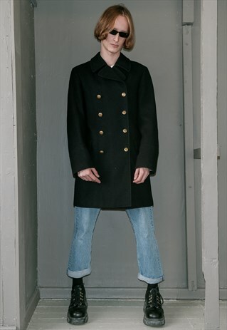 VINTAGE WOOL DOUBLE-BREASTED COAT