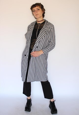 CHECKED TWEED DOUBLE BREASTED DRESS