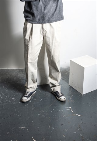 VINTAGE POLO RALPH LAUREN TROUSERS IN CREAM
