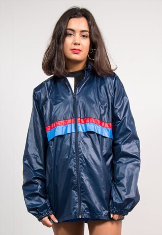 Vintage 90's Navy Blue Cagoule Jacket | The Vintage Scene | ASOS ...