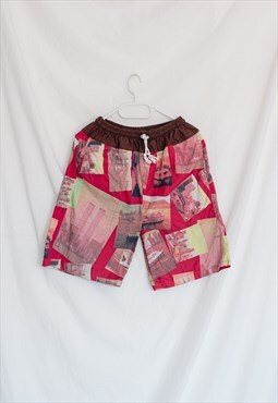 Vintage 80s Travel City Printed Mini Cotton Shorts XS
