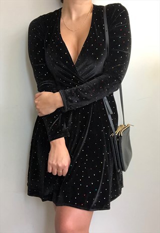 LUXE VELVET WRAP DRESS