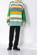 Y2K Unisex Colourful Knit Striped Relaxed Fit Jumper