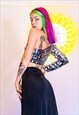 MIRROR SEQUIN ONE SLEEVE CROP PARTY CHRISTMAS 