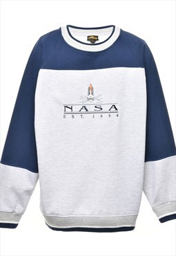 Vintage NASA Embroidered Sweatshirt - L