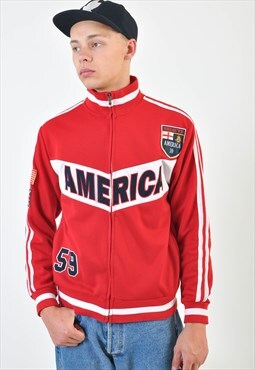 Vintage America track jacket in red