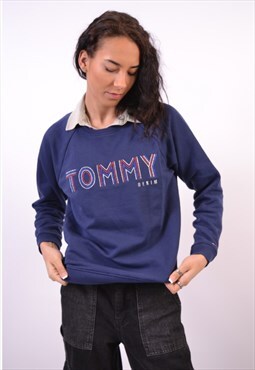 Vintage Tommy Hilfiger Sweatshirt Jumper Blue