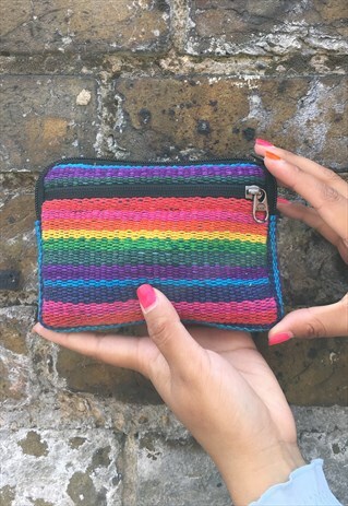 MULTI RAINBOW WOVEN PURSE