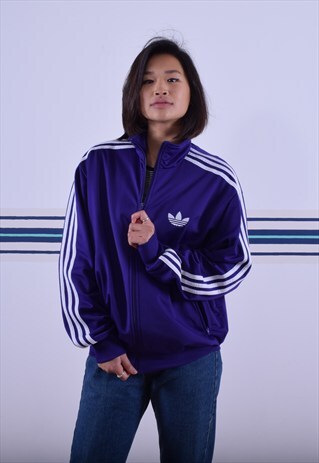 PURPLE ADIDAS TRACK JACKET