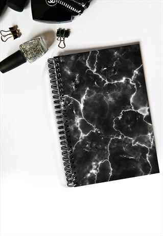 BLACK MARBLE NOTEBOOK