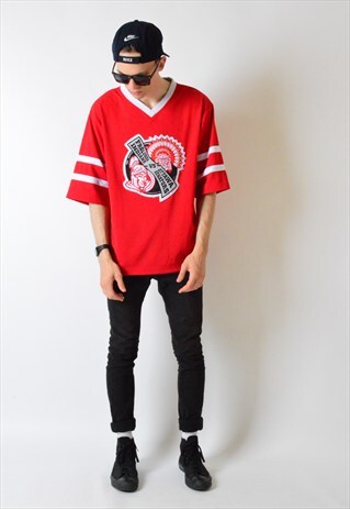RED HOCKEY NHL SWEDISH JERSEY T-SHIRT