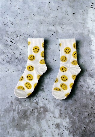 Unisex Smiley Face Raver Ankle Socks