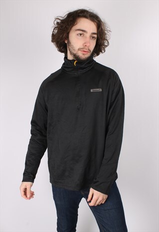 VINTAGE TIMBERLAND 1/4 ZIP SWEATSHIRT IN BLACK