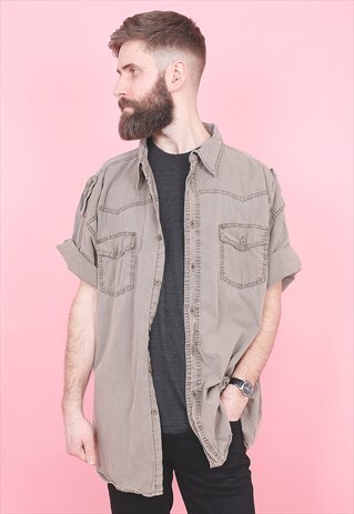 VINTAGE OVERSIZED SHORT SLEEVED SHIRT /R10287