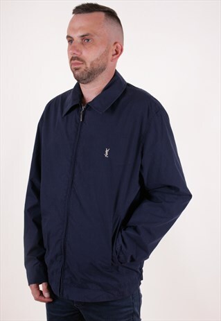 90S VINTAGE YSL YVES SAINT LAURENT HARRINGTON JACKET AA7653