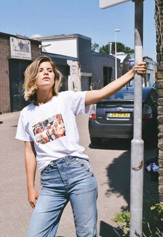 RETRO RACES TEE IN WHITE