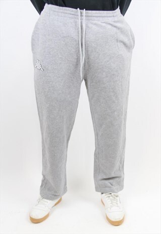 VINTAGE KAPPA GREY TRACKSUIT BOTTOMS