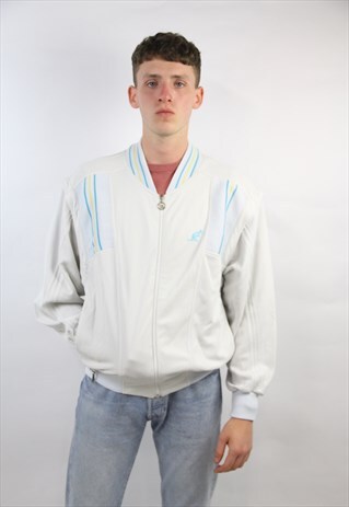 VINTAGE AUSTRALIAN 90'S WHITE SPORTS JACKET