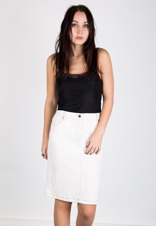 VINTAGE 90S MAX MARA DENIM SKIRT