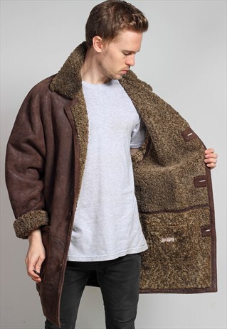 VINTAGE SUEDE SHERPA JACKET
