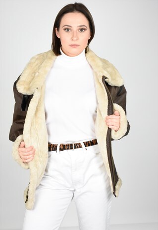 VINTAGE LEATHER LINED FLIGHT JACKET