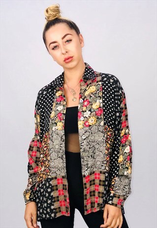 VINTAGE OVERSIZED PATTERN SHIRT