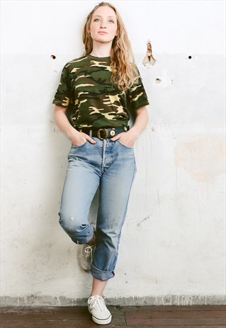 VINTAGE 90S CAMOUFLAGE T-SHIRT