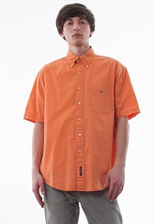 VINTAGE GANT 90S ORANGE SHORT SLEEVE