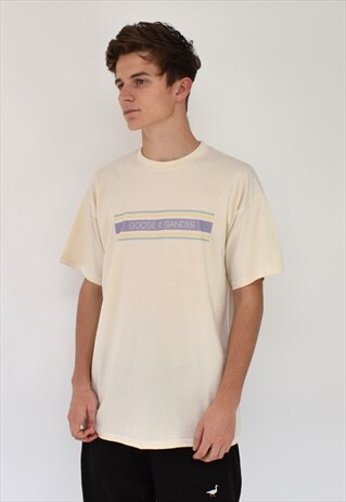 G&G UNISEX NATURAL PURPLE LINES TEE