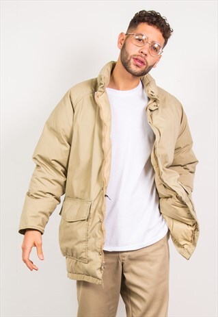 WOOLRICH BEIGE PUFFER JACKET WINTER COAT