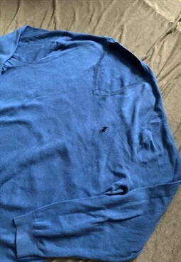 Vintage 90s Blue Polo Ralph Lauren Sweater Unisex Pullover