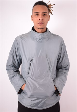 CALVIN KLEIN MENS VINTAGE PULLOVER JACKET LARGE GREY 90S