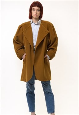80s winter coat long wool coat outerwear size Small 5290