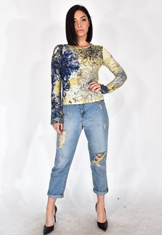 JUST CAVALLI MULTICOLOR COTTON T-SHIRT
