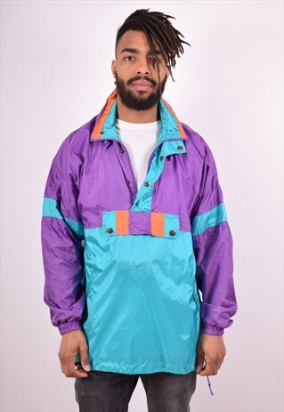MENS VINTAGE PULLOVER JACKET LARGE MULTI 90S