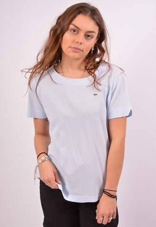 VINTAGE LACOSTE T-SHIRT TOP BLUE