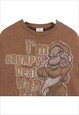 VINTAGE 90'S DISNEY SWEATSHIRT GRUMP CREWNECK BROWN SMALL
