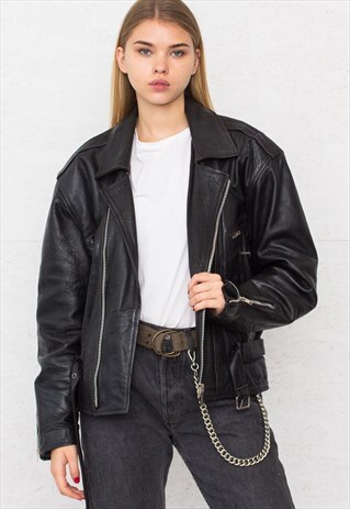 VINTAGE BLACK MADISON LEATHER JACKET