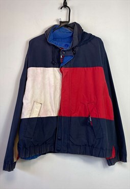 Vintage 90s Tommy Hilfiger Reversible Jacket Spellout Large