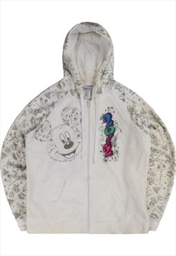 Disney  2012 Disneyland Full Zip Up Hoodie Large White