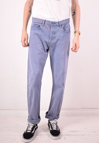 LEVI'S 501 MENS VINTAGE JEANS W34 L32 PURPLE 90S