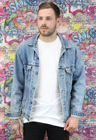 LEVI'S MID BLUE VINTAGE DENIM JACKET. UNISEX.