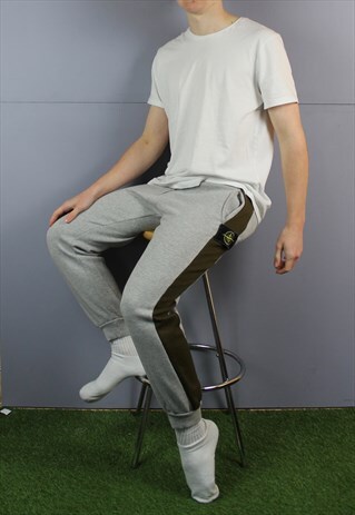 VINTAGE STONE ISLAND JOGGERS IN GREY
