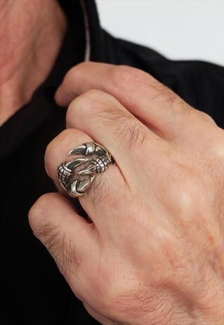 DRAGON FINGERNAIL STERLING SILVER RING