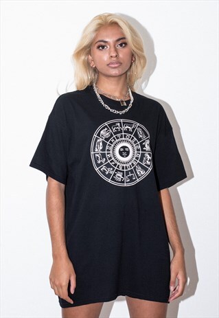 ZODIAC WHEEL TEE BLACK S