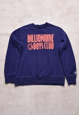 Billionaire Boys Club Blue Spell Out Print Sweater