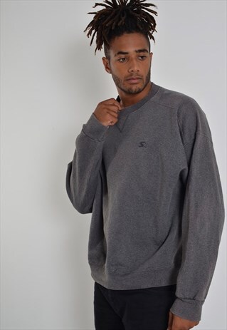 VINTAGE STARTER SWEATSHIRT JUMPER GREY