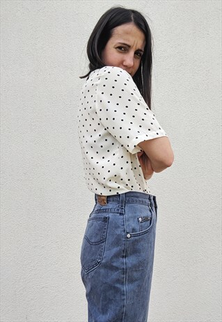 VINTAGE POLKA DOT BLOUSE
